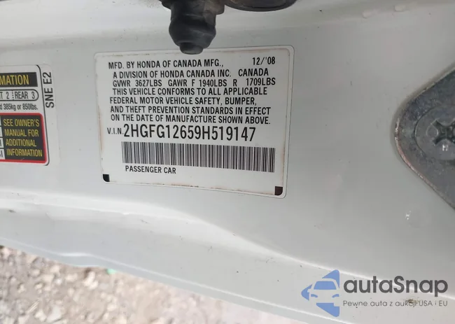 2HGFG12659H519147: 42115228