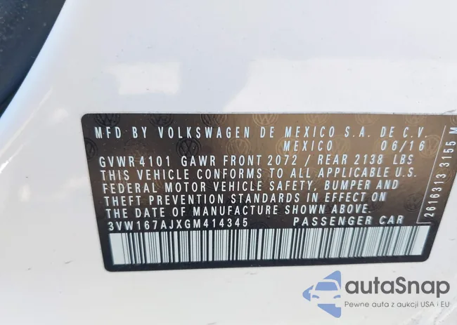 VW167AJXGM414345: 42115491
