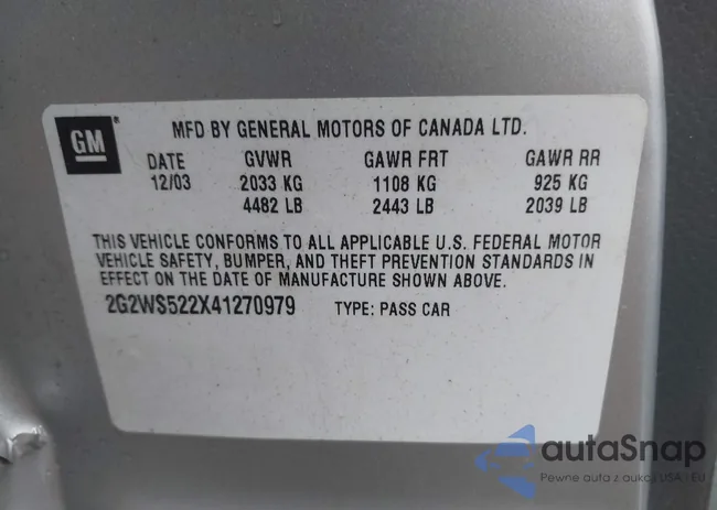 2G2WS522X41270979: 42116577