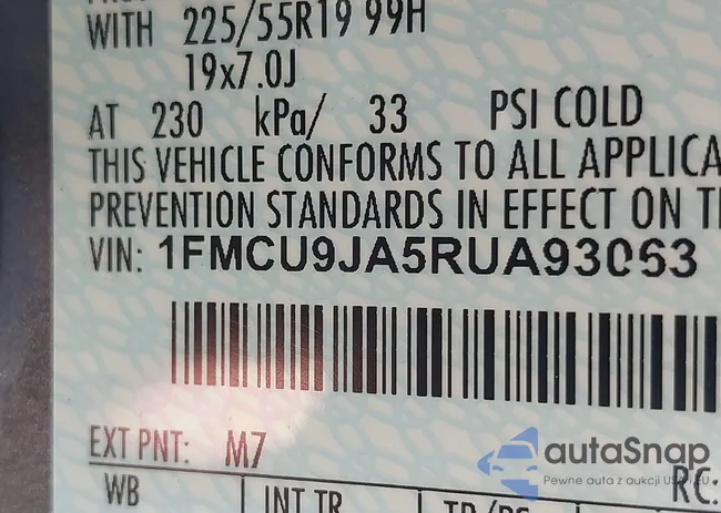 1FMCU9JA5RUA93063: 42116593
