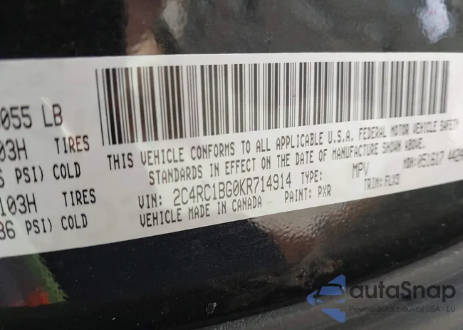 2C4RC1BG0KR714914: 42117012