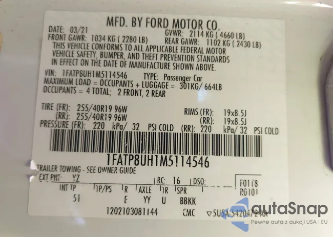 1FATP8UH1M5114546: 42117044