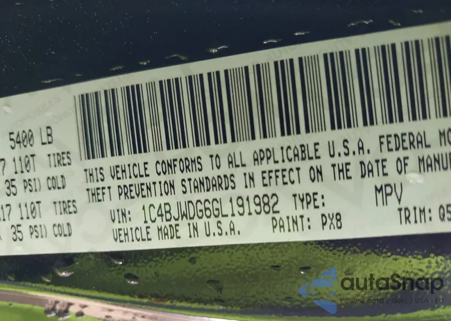 1C4BJWDG6GL191982: 42117048