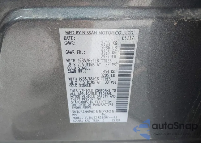 5N1DR2MN9HC687008: 42117150