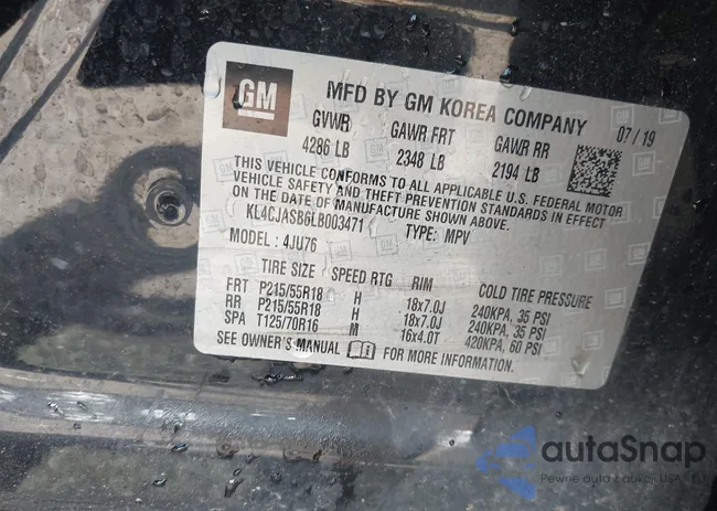 KL4CJASB6LB003471: 42116166