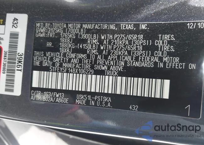 5TFEY5F14BX106229: 42118006