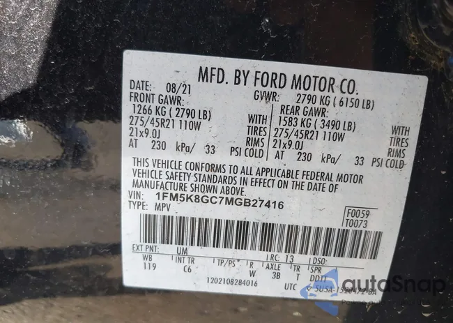 1FM5K8GC7MGB27416: 42118046