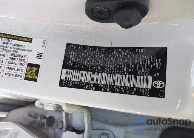 5YFS4MCE6NP127232: 42117232