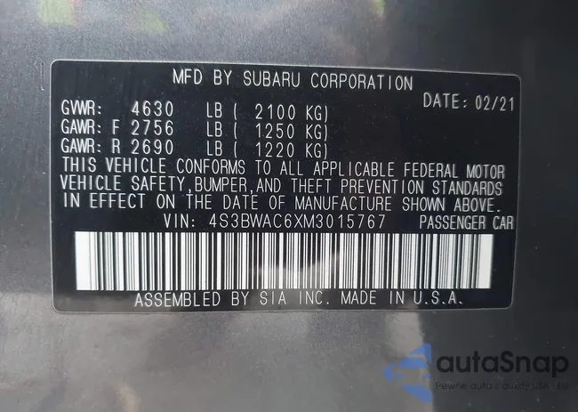 4S3BWAC6XM3015767: 42117344