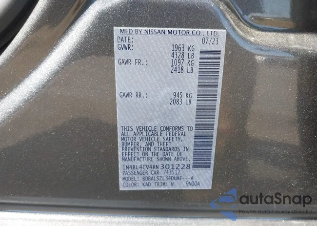 1N4BL4CV4RN301228: 42117412