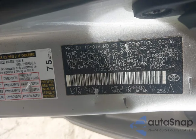 JTDKB20UX63157155: 42118590