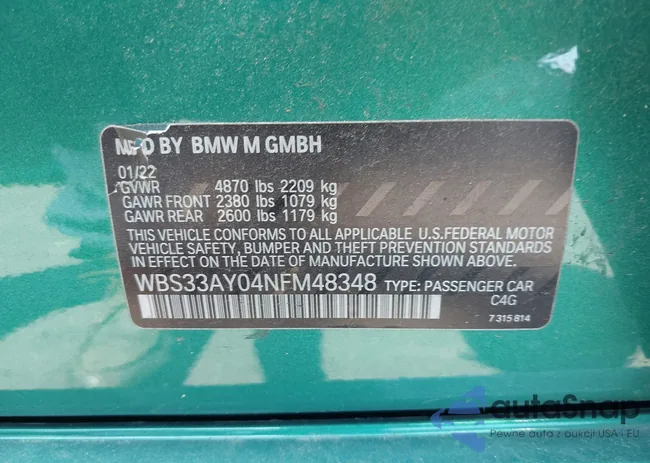 WBS33AY04NFM48348: 42118600