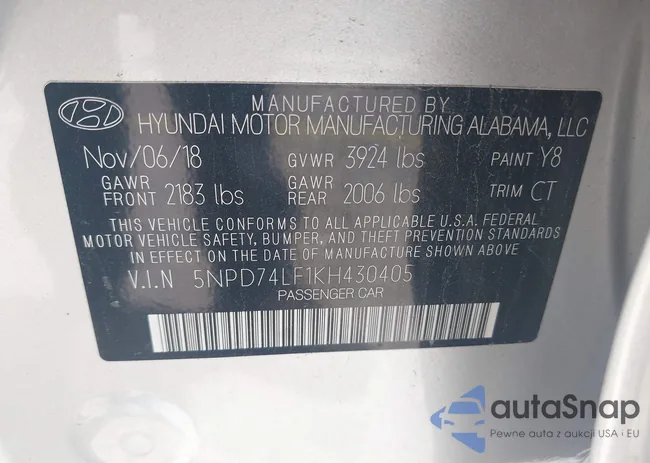 5NPD74LF1KH430405: 42118728