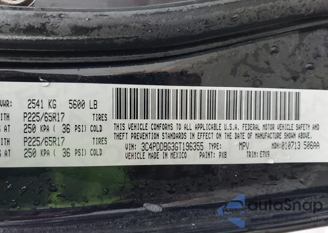 3C4PDDBG3GT196355: 42119048