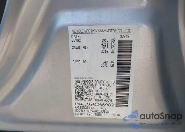 1N4AL3AP2FC266982: 42118226