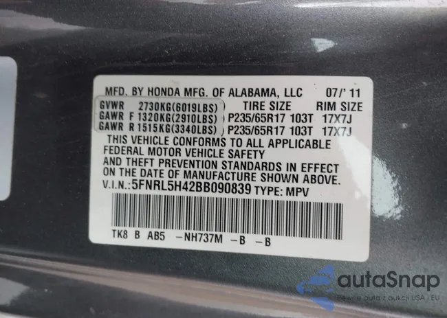 5FNRL5H42BB090839: 42118439