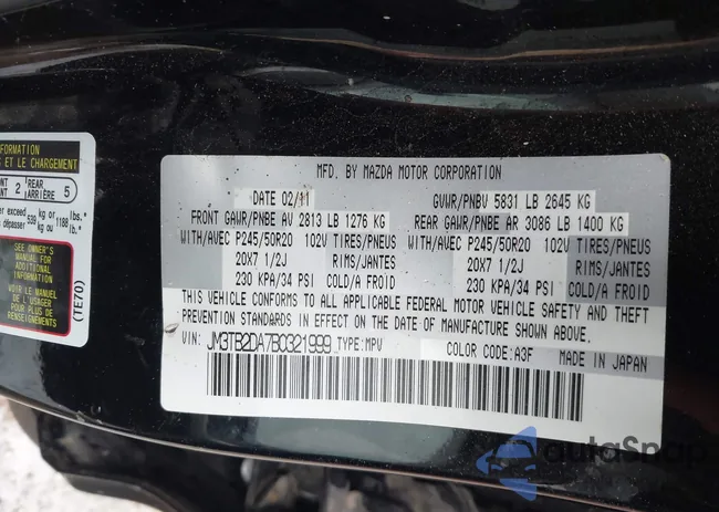 JM3TB2DA7B0321999: 42118504