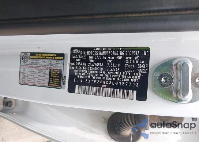 5XYP24HC3LG087793: 42118509