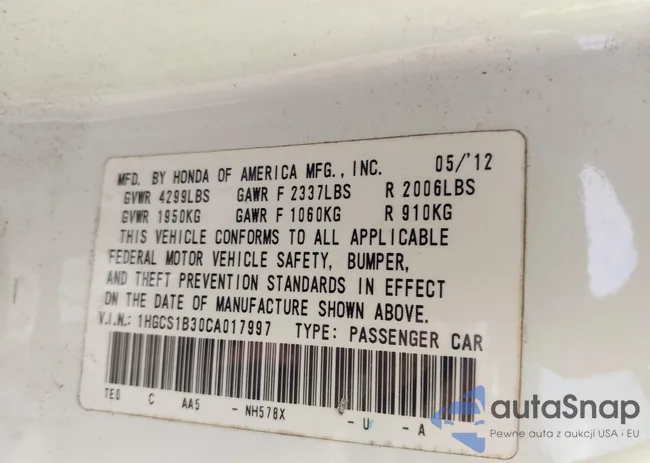 1HGCS1B30CA017997: 42118564