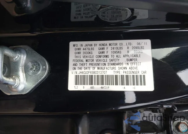 JH4CU2F65BC013707: 42120111