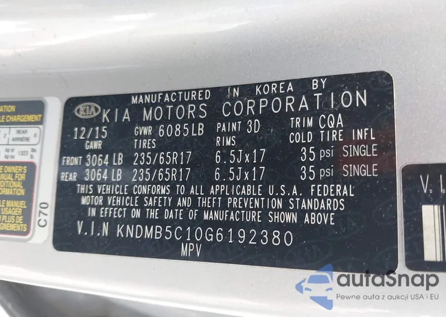 KNDMB5C10G6192380: 42119362