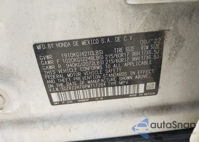 3CZRZ2H70PM717204: 42119428