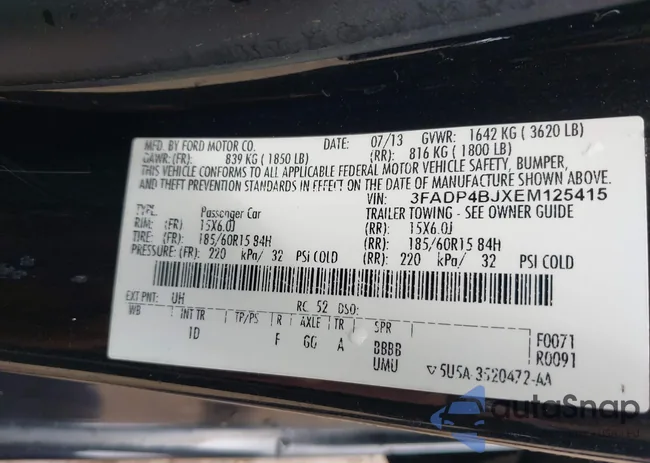 3FADP4BJXEM125415: 42119528