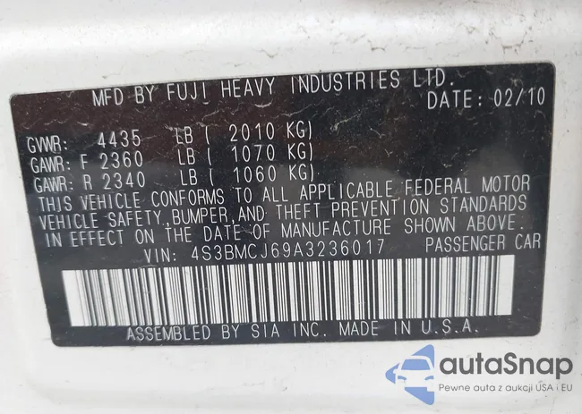 4S3BMCJ69A3236017: 42120636