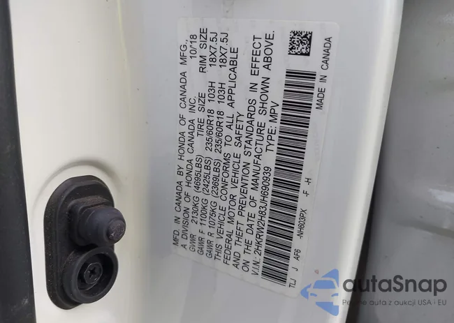 2HKRW2H83JH690939: 42120830