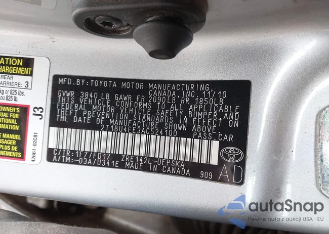 2T1BU4EE3AC524100: 42120894