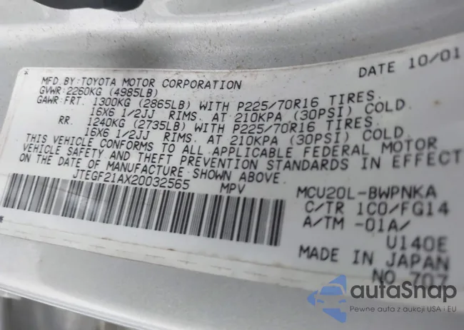 JTEGF21AX20032565: 42121048