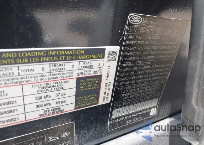 SALWR2SE1LA877348: 42121110