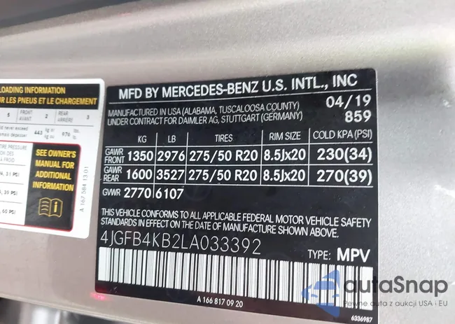 4JGFB4KB2LA033392: 42121152