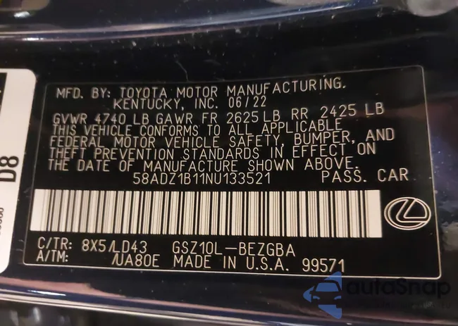 58ADZ1B11NU133521: 42120415