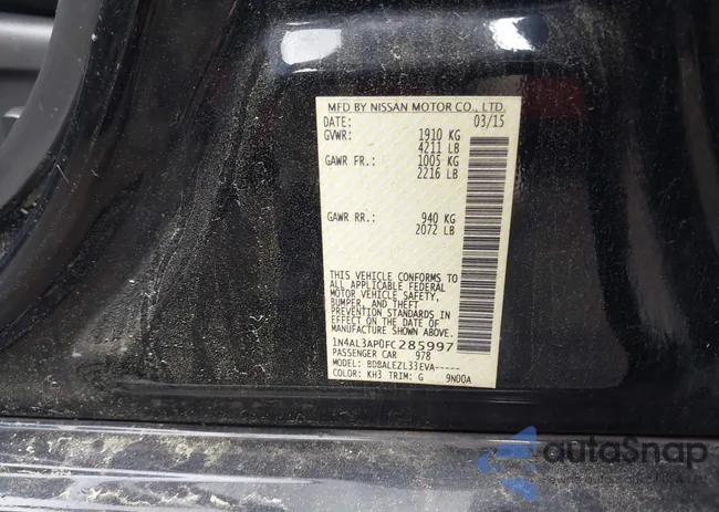 1N4AL3AP0FC285997: 42120513