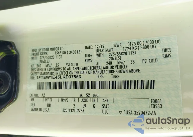 1FTEW1E45LKD37553: 42120516