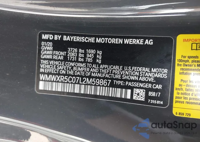WMWXR5C07L2M59867: 42121594