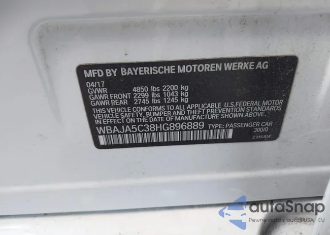 WBAJA5C38HG896889: 42121625