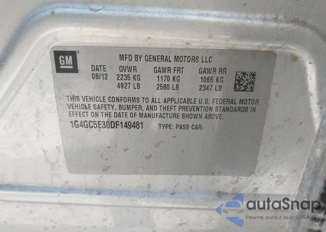 1G4GC5E30DF149481: 42121632