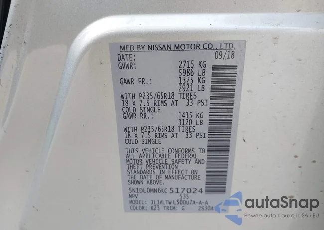 5N1DL0MN6KC517024: 42121829