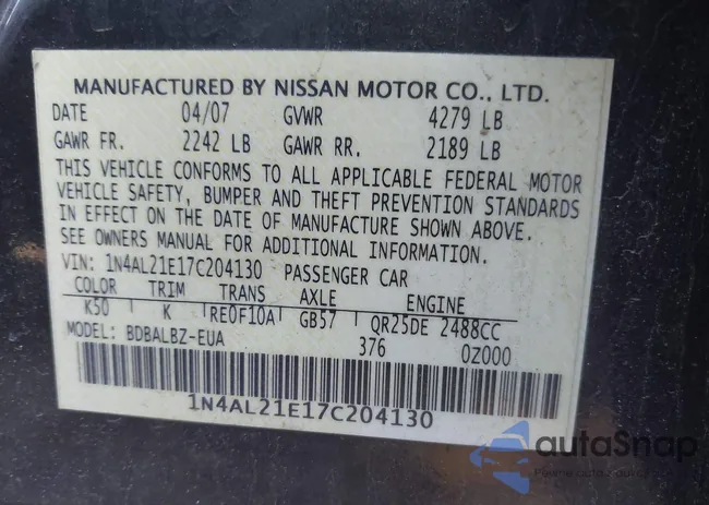 1N4AL21E17C204130: 42121865