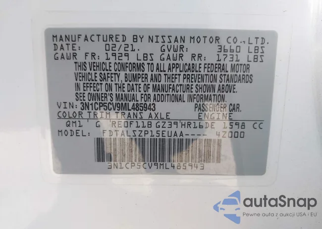 3N1CP5CV9ML485943: 42121266