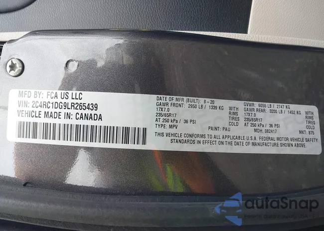 2C4RC1DG9LR265439: 42122596