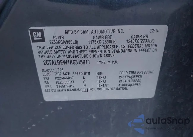 2CTALBEW1A6315911: 42122244