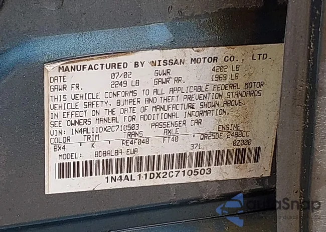 1N4AL11DX2C710503: 42122465