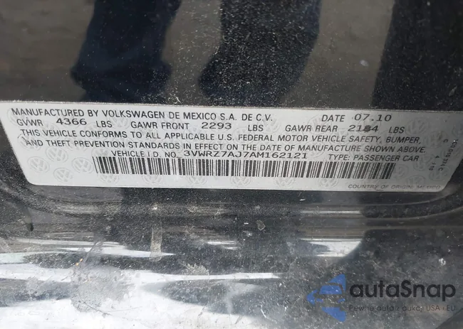 3VWRZ7AJ7AM162121: 42123570