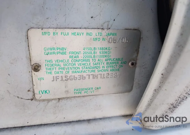 JF1SG63677H712384: 42123598