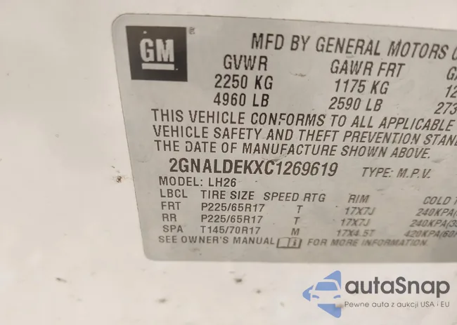 2GNALDEKXC1269619: 42123665