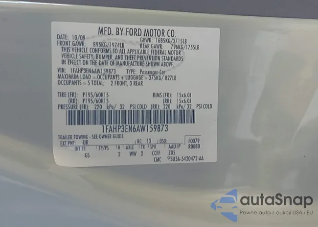 1FAHP3EN6AW159873: 42123672