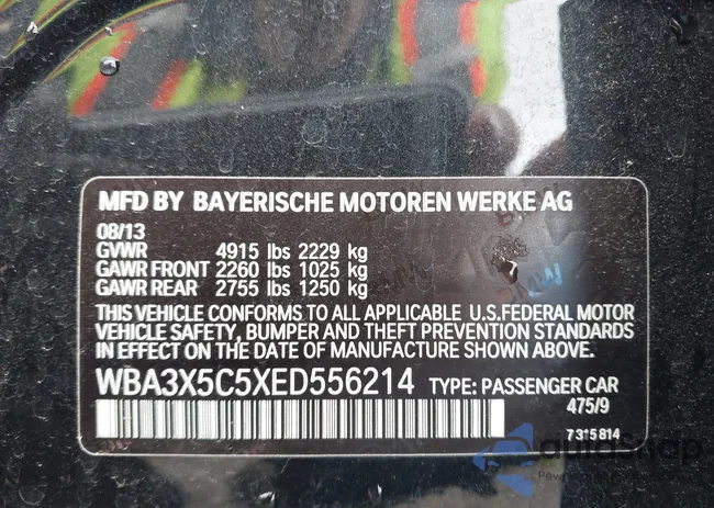 WBA3X5C5XED556214: 42123796